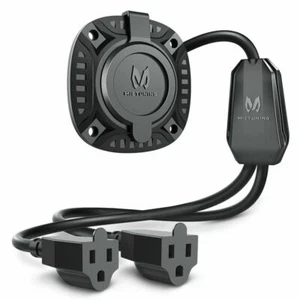 Cable de extensión de puerto de enchufe de alimentación de CA de 15 A cable divisor en Y de 18" 14 AWG cable autocaravana cámper - Imagen 1 de 7
