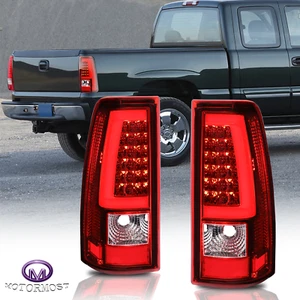 Pair RED LED Tail Lights Assy For 03-06 Chevy Silverado Sierra 1500 2500HD 3500 - Picture 1 of 12