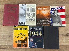 World War 2 - LOT OF 7 BOOKS-The Unknown Patton, A Bridge Too Far, 1944...