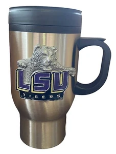 LSU Tigers Stainless Steel 16oz Travel Mug by Great American Products-New - Picture 1 of 1