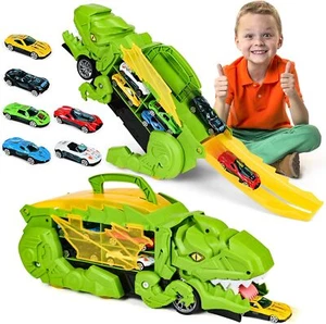 Dinosaur Truck Toys for 3 4 5 6 Years Old Boys,Transport Truck with Foldable - Picture 1 of 6
