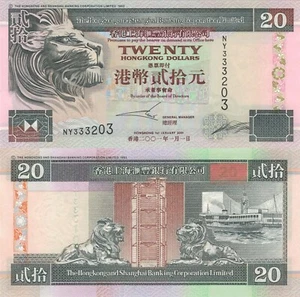 Hong Kong - HSBC 20 Dollars (2001) - Lions/Star Ferry/p-201d UNC - Picture 1 of 3