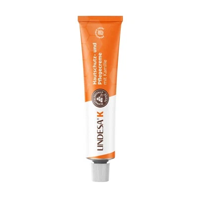 LINDESA®K Handcreme Pflegecreme mit echter Kamille und Bienenwachs 50ml Alu Tube