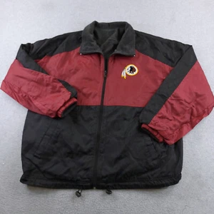 VTG Washington Commanders Jacket Mens Medium Gray Carl Banks Reversible Redskins - Picture 1 of 17