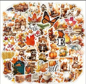 10 pegatinas adorables de otoño: libro de recortes, diario, manualidades y tarjetas hágalo usted mismo - Imagen 1 de 3