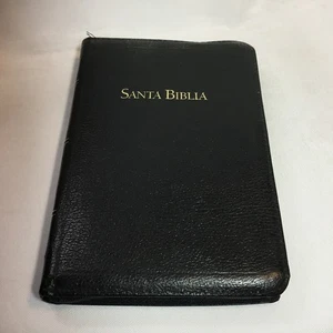 Holy Bible Santa Biblia Reina-Valera 1960/1990 Holman Leather Zipper Cover EUC - Bild 1 von 11
