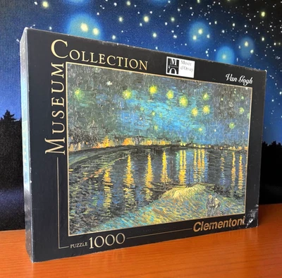 Clementoni Museum Collection 1000 Piece Van Gogh Starry Night on the Rhone - Image 1 of 4