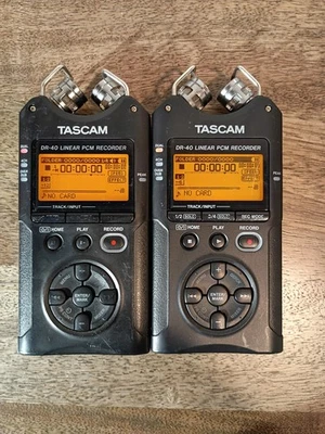 2 TASCAM DR-40 Linear PCM Digital Recorders - Black - Image 1 of 4
