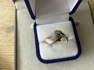 Sterling Silver Mermaid Design Ring Size P R32L - Picture 1 of 6
