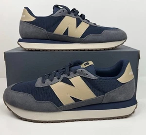 New Balance Lifestyle 237 niedrige Turnschuhe Herren Größe 8 blau/beige MS237LON - Bild 1 von 5
