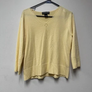 Suéter tejido Norton McNaughton para mujer grande manga L 3/4 cuello en V - Imagen 1 de 5