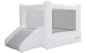 8x8FT Weiß Aufblasbares Hüpfhaus mit Gebläse für Kinder Burg Alter 3-8 - Bild 1 von 24