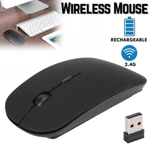 USB Wireless Mouse 2.4GHz Optical 1600DPI Mice for Laptop PC Computer Ergonomic - Picture 1 of 8