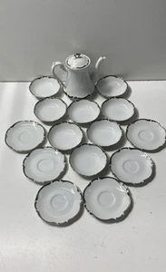 Harmony House Fine China Starlight Coffee Pot with Dishware 15 Pc Set - Picture 1 of 9