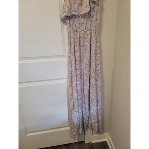 NWT Periwinkle Floral One Shoulder Maxi Dress Size Medium - Picture 1 of 7
