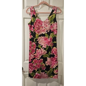 Vestido Vaina Karen Kane Floral Sin Mangas Para Mujer Talla 12 Rosa Verde Negro EE. UU. - Imagen 1 de 7