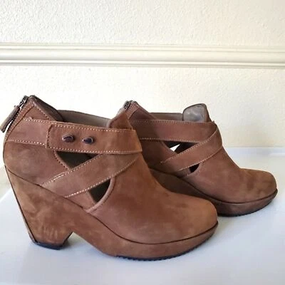 Zapatos Eileen Fisher Watt Nubuck Botín Taupe Para Mujer Talla 8 Marrón Zapatos  Foto 1 de 4