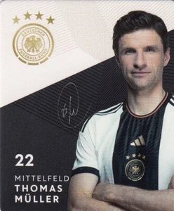 Rewe DFB Sammelkarten Fußball WM 2022 Qatar Nr. 22: Thomas Müller Bild NEUWARE - Picture 1 of 2