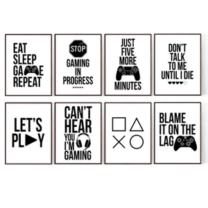 Gaming Prints Boys Bedroom Decor Gamer Poster Games Room Wall Art Teen Gifts Men - Picture 1 of 22