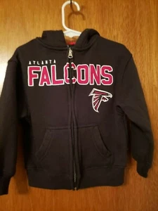 Boy's NFL Atlanta Falcons hoodie jacket Black size 4 EUC - Picture 1 of 3