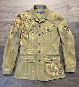 Ralph Lauren Collection Purple Label Military Jacket - Gold / Army Green Size 4
