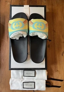Gucci Pursuit Aquamarine Slides Size 8G - Picture 1 of 10