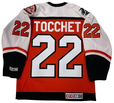 CAMISETA RICK TOCCHET PHILADELPHIA FLYERS ORIGINAL 1992 CCM MEDIANA Foto 1 de 4