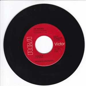 JIM REEVES This Is It VG 45 RPM REISSUE - Picture 1 of 2
