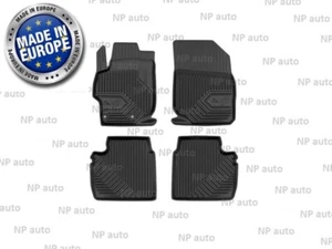 NEW LHD BLACK RUBBER FLOOR MATS ALL WEATHER FOR CITROEN C-ELYSEE 2013-2021 - Picture 1 of 6