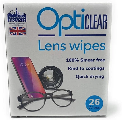 Opticlear Lens Wipes, 156 Count - Ultra Soft, Streak-Free, Anti-Static Cleaners