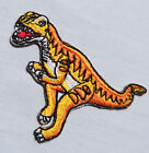 Cute Dinosaur Yellow Clothing Jacket Shirt Iron on Sew on Embroidered Patch