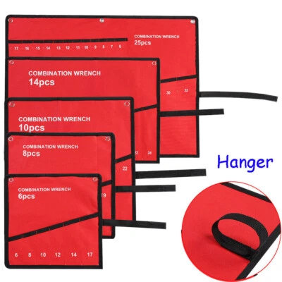 6- 25 Pocket Canvas Spanner Wrench Tool Roll Up Storage Bag Organizer Pouch Case - Image 1 of 4