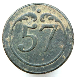 France French Napoleonic Wars 57 Regiment Military Army Button 22 mm - Picture 1 of 3