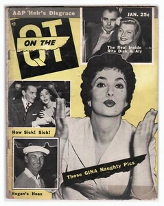 Vintage ON THE QT MAGAZINE  (JAN 1956) MARILYN MONROE Lollobrigida HAYWORTH - Picture 1 of 3