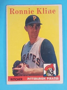 1958 Topps Ronnie Kline Pittsburgh Pirates #82 VG-EX ⚾ - Picture 1 of 11