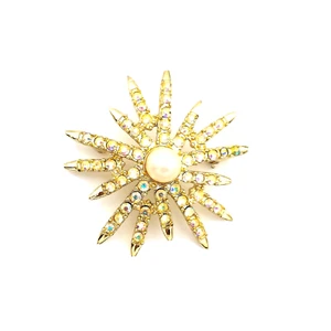 Emmons 1950's Aurora Borealis Radiant Star Starburst Brooch - Picture 1 of 4