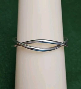 RETIRED ED LEVIN STERLING SILVER MODERNIST TENDRIL CUFF BRACELET - Picture 1 of 18