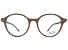 Montures de lunettes Ray-Ban RB7118 5715 marron clair tortue ronde 50-19-145