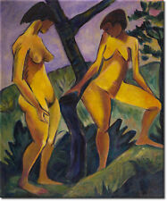 Zwei Mädchen - Ein handgemaltes Ölbild nach Otto Mueller in 53x63cm