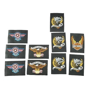 Harley Davidson Patches-Sew or Iron on Patch 2 x 2.5in 4 Designs - Lot of 10 - Picture 1 of 7