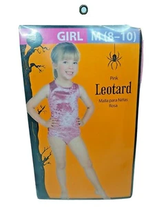Girl's Leotard Pink M 8-10 Body Suit Halloween Costume Dance Gymnastics New - Picture 1 of 2