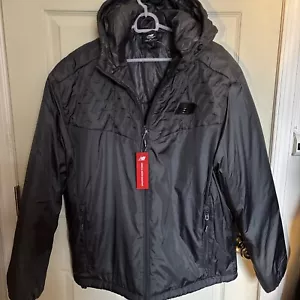 New Balance Men’s Padded Wind & Water Resistant Hooded Jacket - Size M - Picture 1 of 6