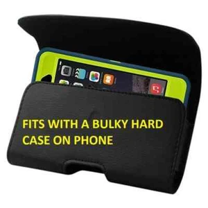 XL Funda de Cuero Soporte para Tarjetas con Clip para Cinturón Bucle Para iPhone SE AJUSTA CON ESTUCHE PUESTO  - Imagen 1 de 12