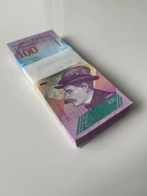 Venezuela 100 Bolívar soberano - 2018 Bundle X 100 notes - Image 1 of 2