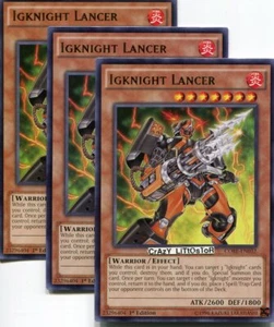 3 X YU-GI-OH IGKNIGHT LANCER 1ST ED SILVER RARE NM/MINT CORE-EN032 - Picture 1 of 1