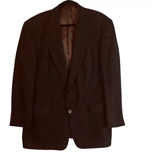 Vintage Hart Shaffner & Marx Men's Gray Wool Blend Blazer Size 44R USA Union Tag - Picture 1 of 7