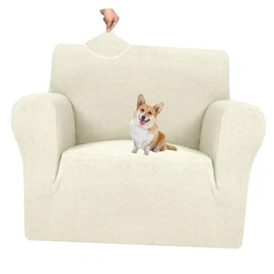Covers for Living Room 1 Piece Stretch Sofa Chair Diamond Pattern Beige - Picture 1 of 7