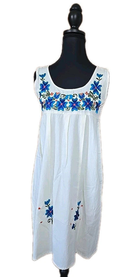 Vestido Bordado Niñas Talla 12 Mexicano Guatemalteco Floral Colorido Escuela Foto 1 de 4