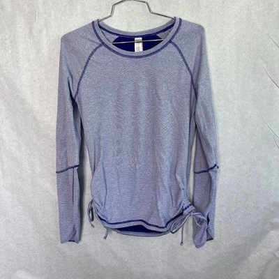 Lucy Tech Womens Purple Long Sleeve Active Wear Ruched Top Size Medium - Image 1 of 4