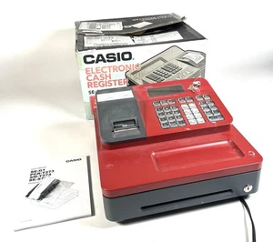Casio SE-G1SC elektronische Registrierkasse mit Thermo-Bondrucker & Schlüssel, ROT - Bild 1 von 13